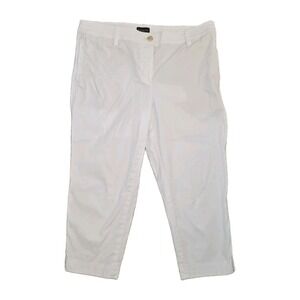 Talbots The Perfect Crop Coastal White pants Women's 12P *read*